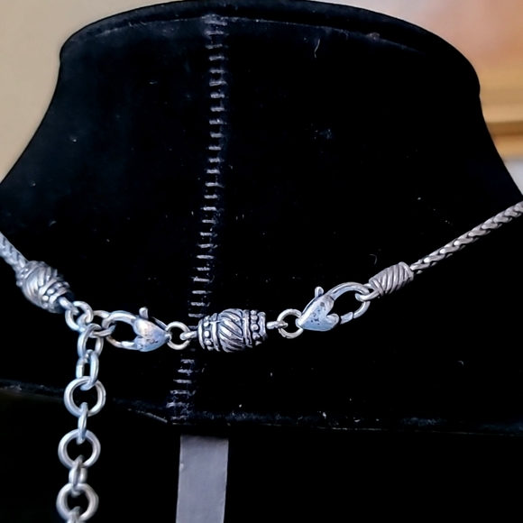 Vintage BRIGHTON Silver Plated Laugh Dream Live Triple Pendant Necklace. - Picture 6 of 7